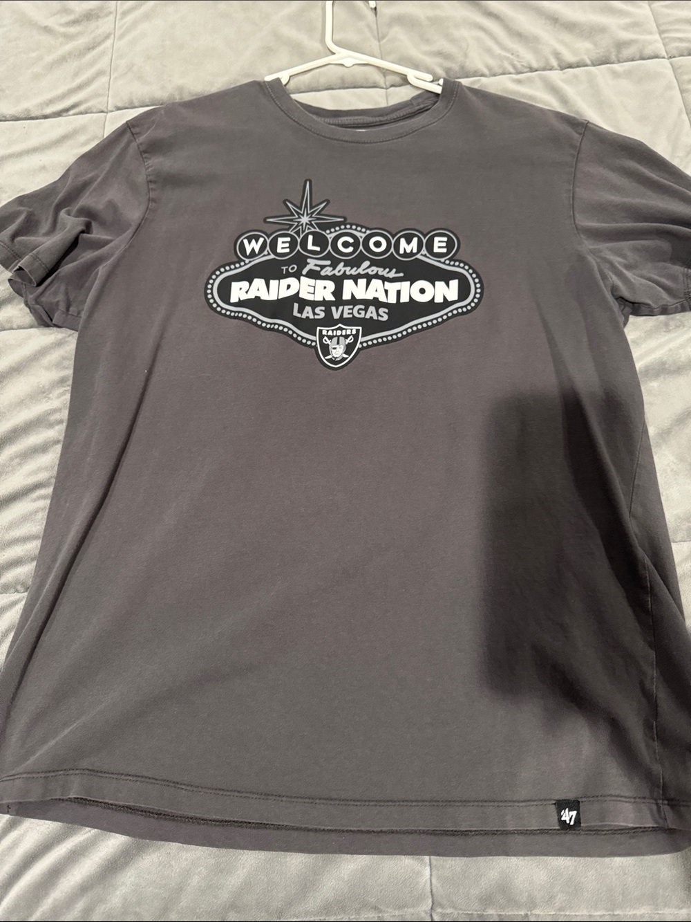 47 Las Vegas Raider Nation Gray Graphic Tee